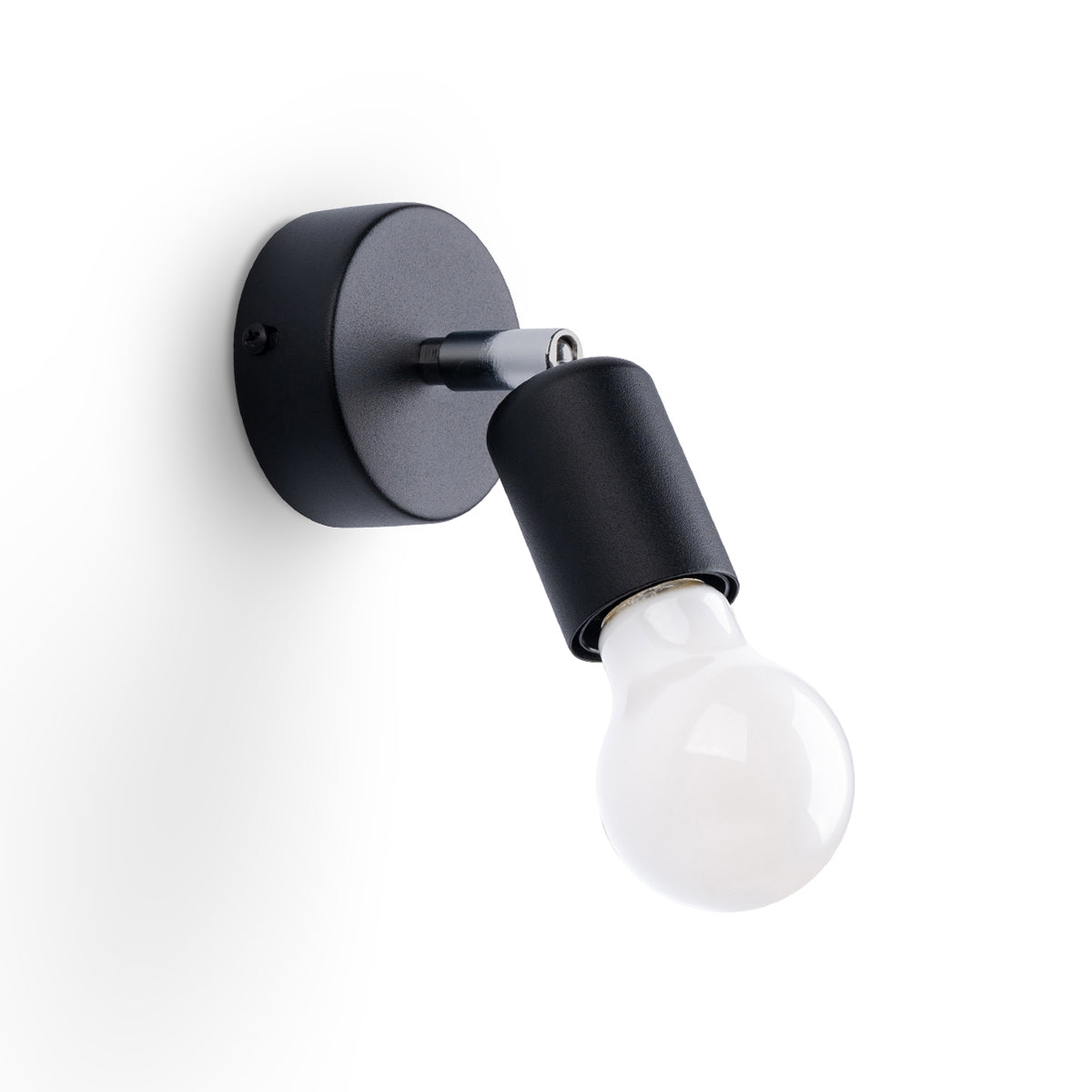 Applique Murale Orientable Spot Minimaliste Acier Noir
