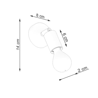 Applique Murale Orientable Spot Minimaliste Acier Noir