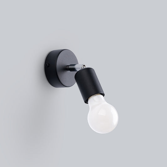 Applique Murale Orientable Spot Minimaliste Acier Noir