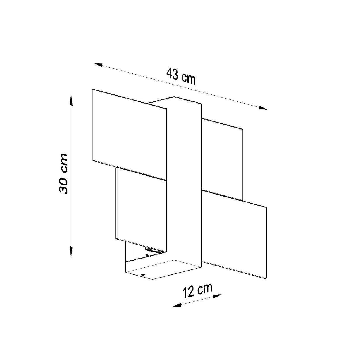 Applique Murale Panneaux Horizontal Blanche
