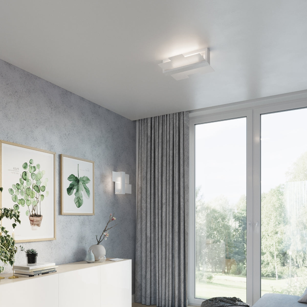 Applique Murale Panneaux Horizontal Blanche