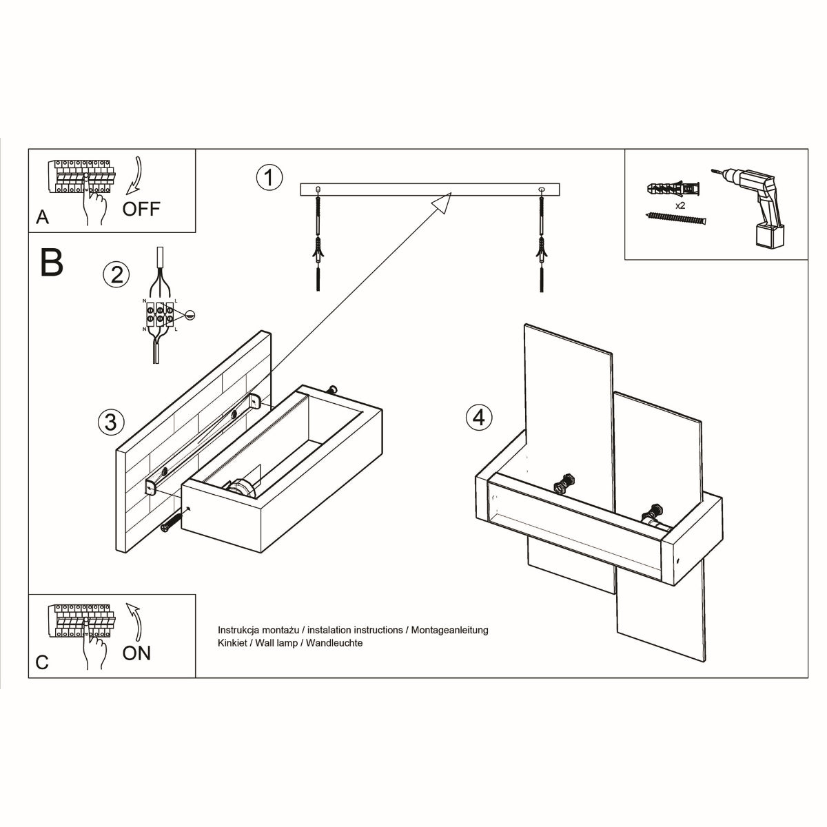 Applique Murale Panneaux Horizontal Bois