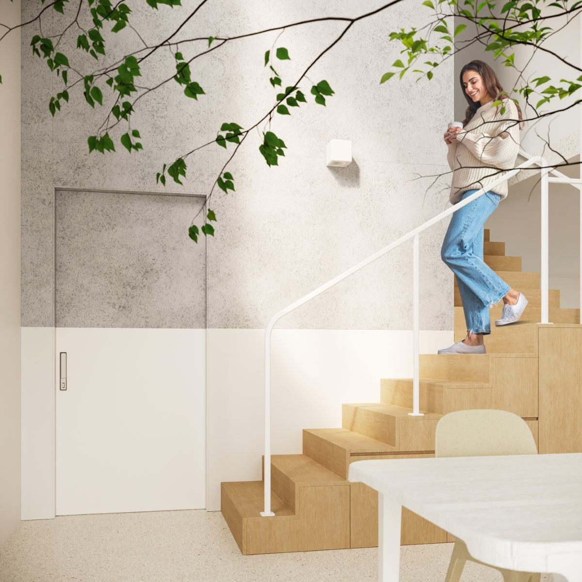 Applique Murale Rectangle Céramique Blanche