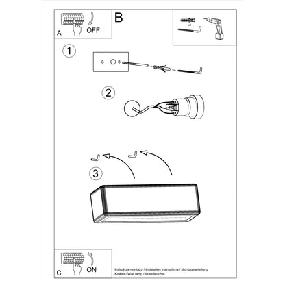 Applique Murale Rectangle Céramique Blanche