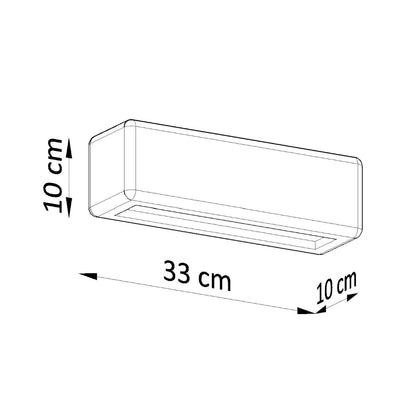 Applique Murale Rectangle Céramique Blanche