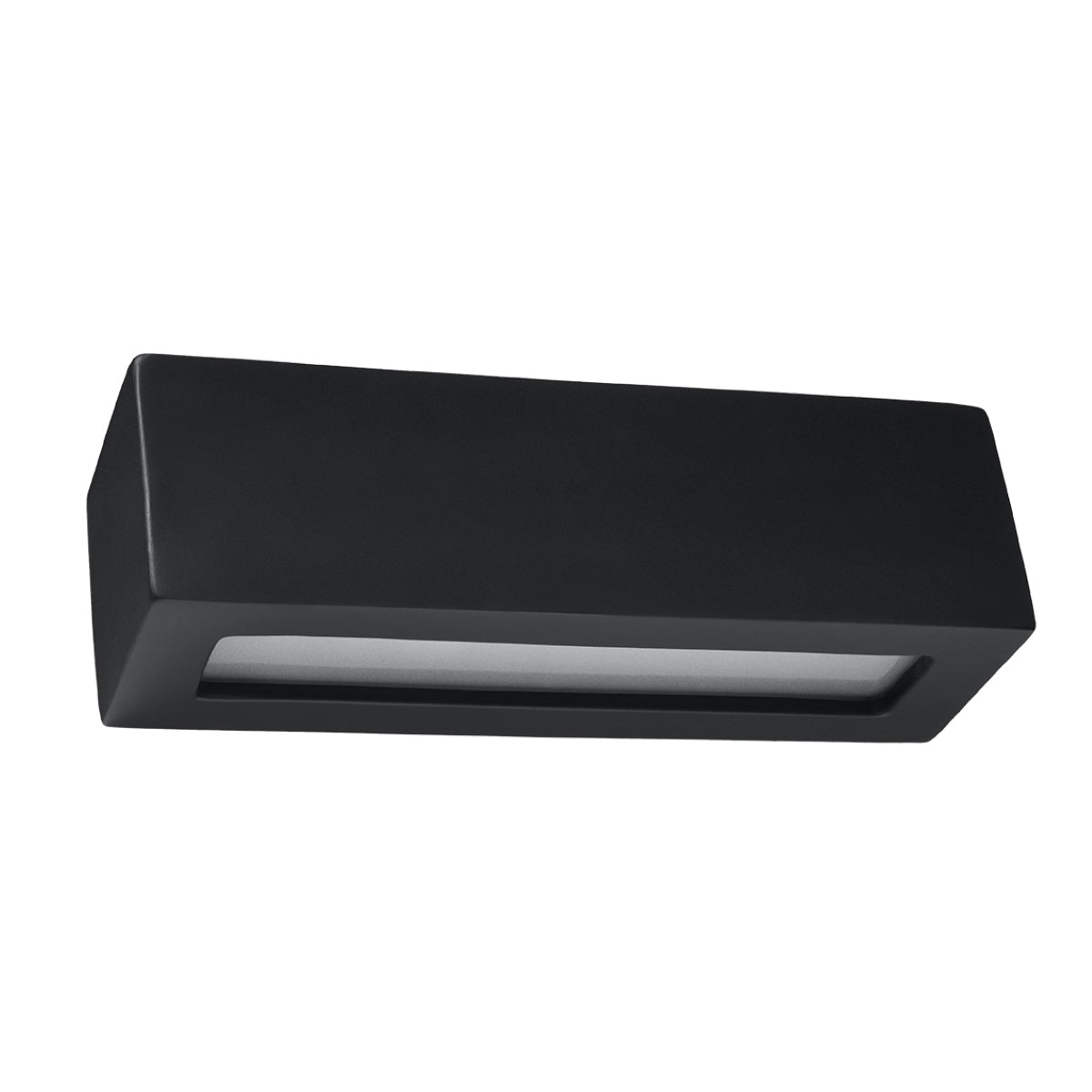 Applique murale rectangle céramique noire E27 haut et bas