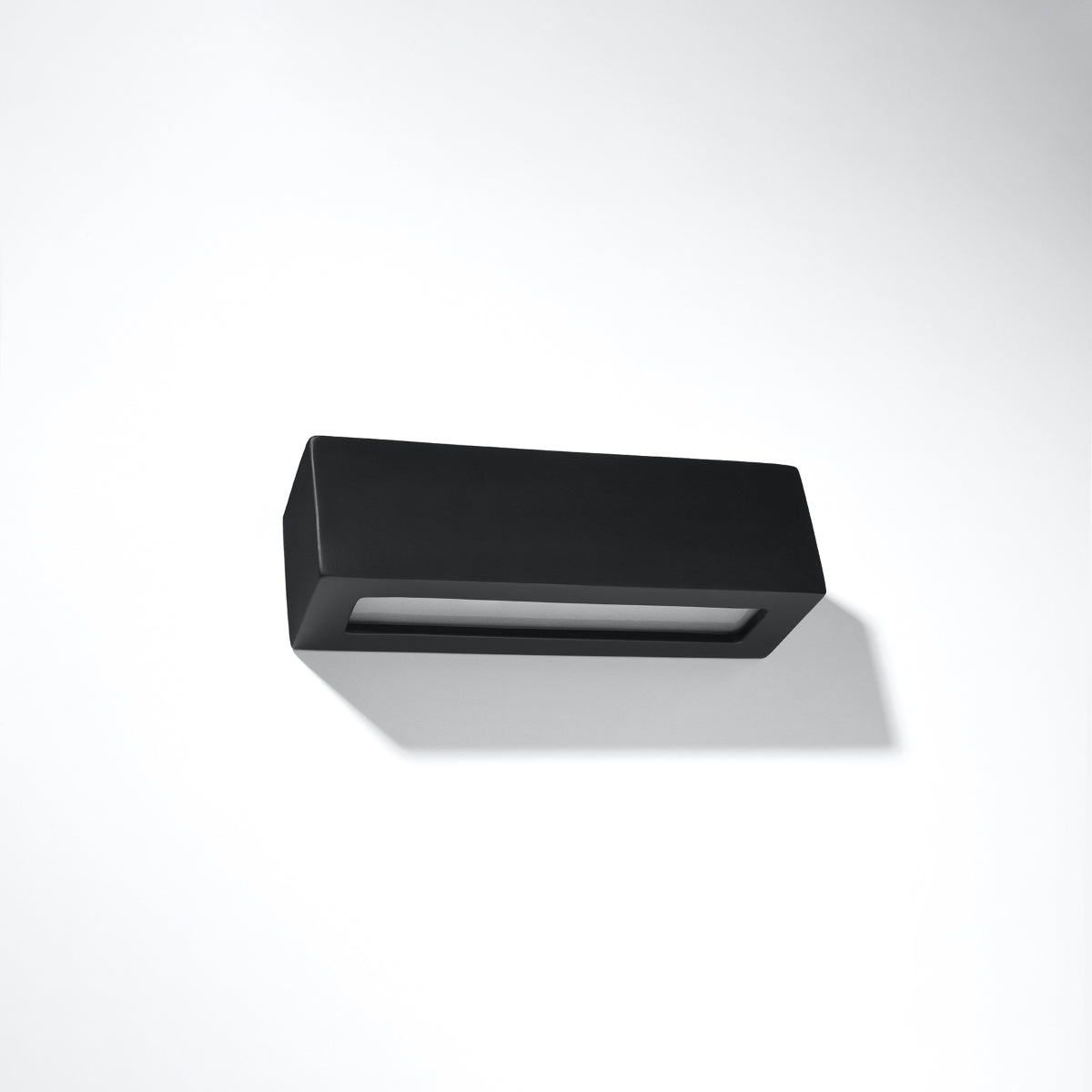 Applique murale rectangle céramique noire E27 haut et bas