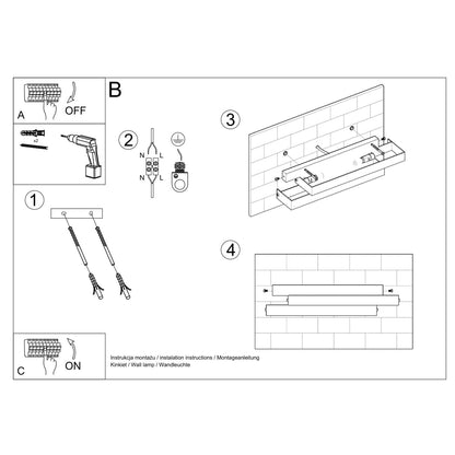Applique Murale Triple Étage Blanche
