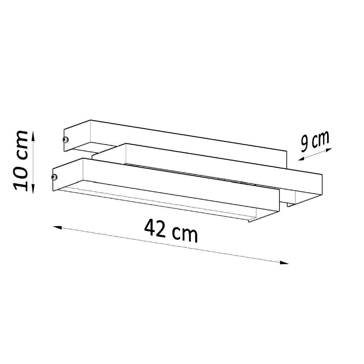 Applique Murale Triple Étage Blanche