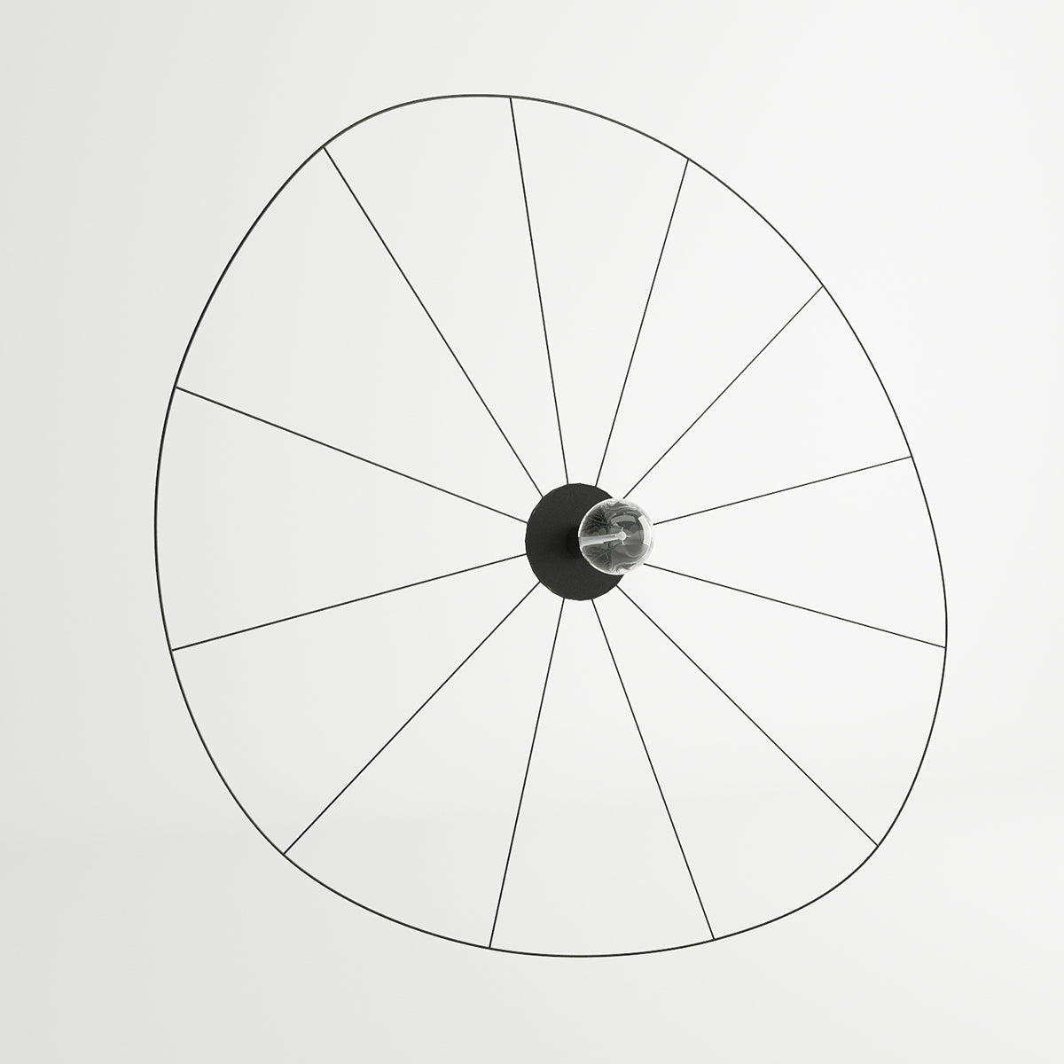Applique / Plafonnier Circulaire Filaire Noir 110 cm