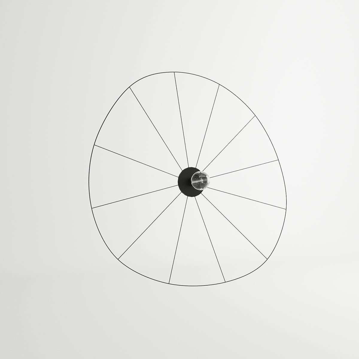 Applique / Plafonnier Circulaire Filaire Noir 140 cm