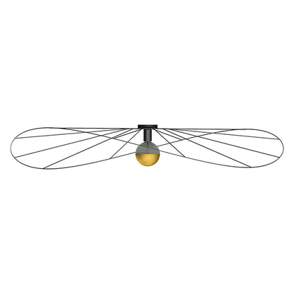 Applique / Plafonnier Circulaire Filaire Noir 140 cm