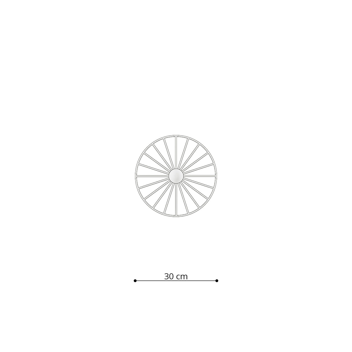 Applique / Plafonnier Modulable Circulaire 30 cm Noir