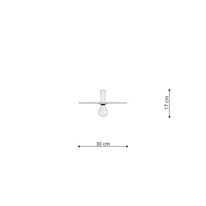 Applique / Plafonnier Modulable Circulaire 30 cm Noir