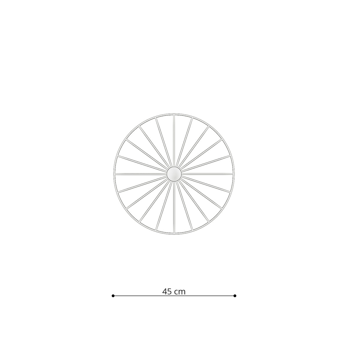 Applique / Plafonnier Modulable Circulaire 45 cm Noir