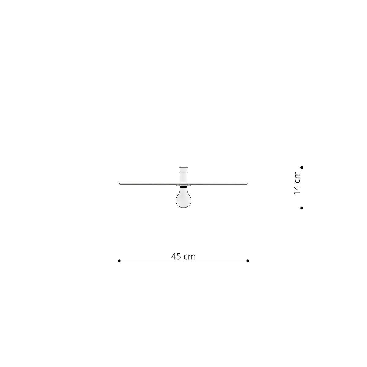Applique / Plafonnier Modulable Circulaire 45 cm Noir