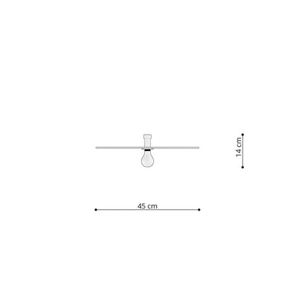 Applique / Plafonnier Modulable Circulaire 45 cm Noir