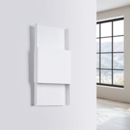 Applique Murale Design Plaque Acier Blanc