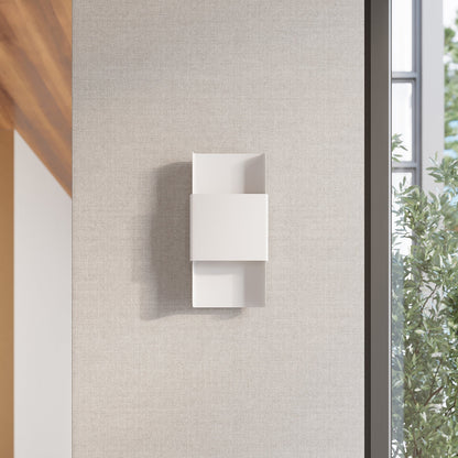 Applique Murale Design Plaque Acier Blanc