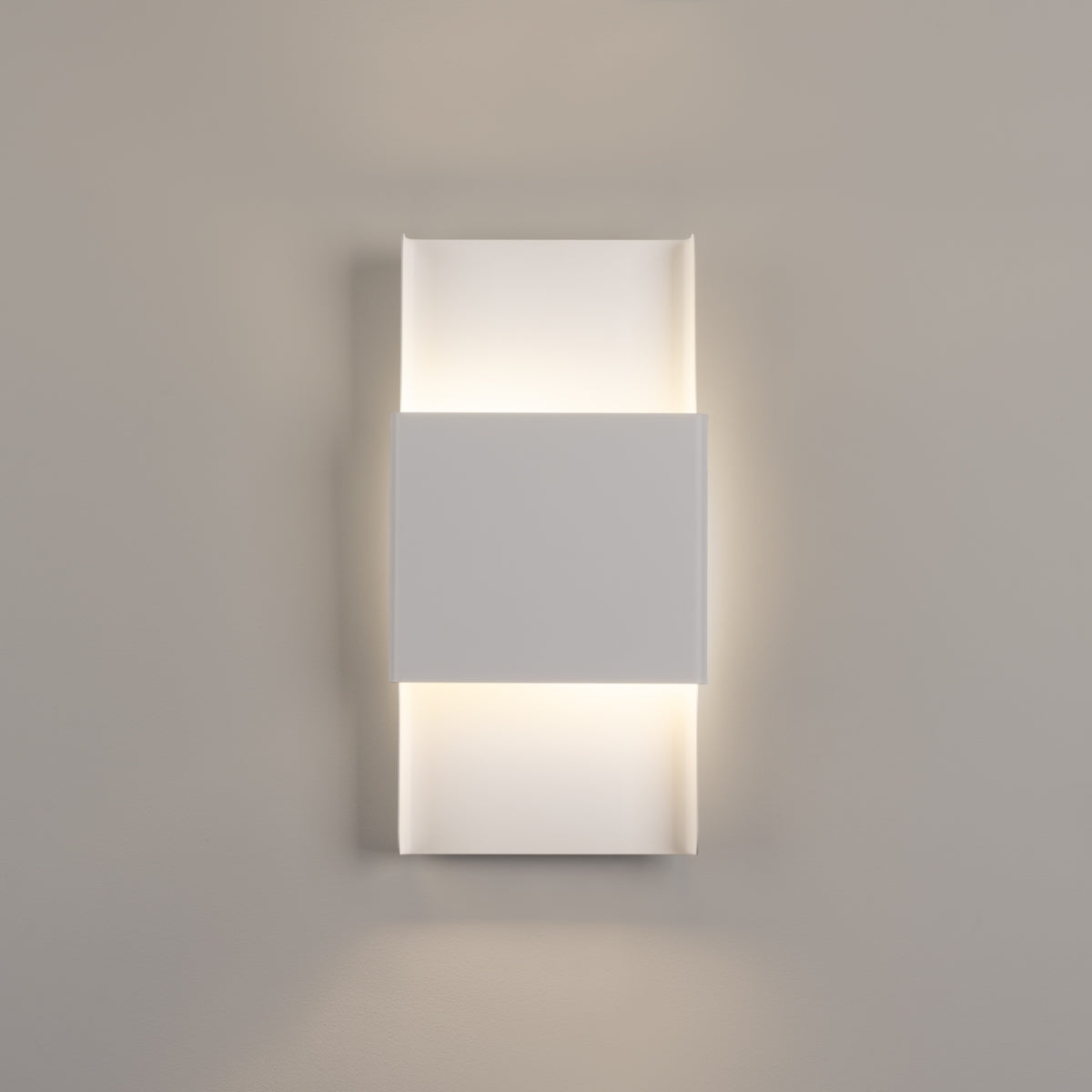Applique Murale Design Plaque Acier Blanc