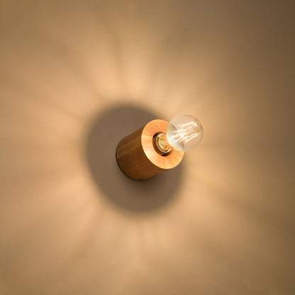 Applique Pure Circulaire en Bois Naturel