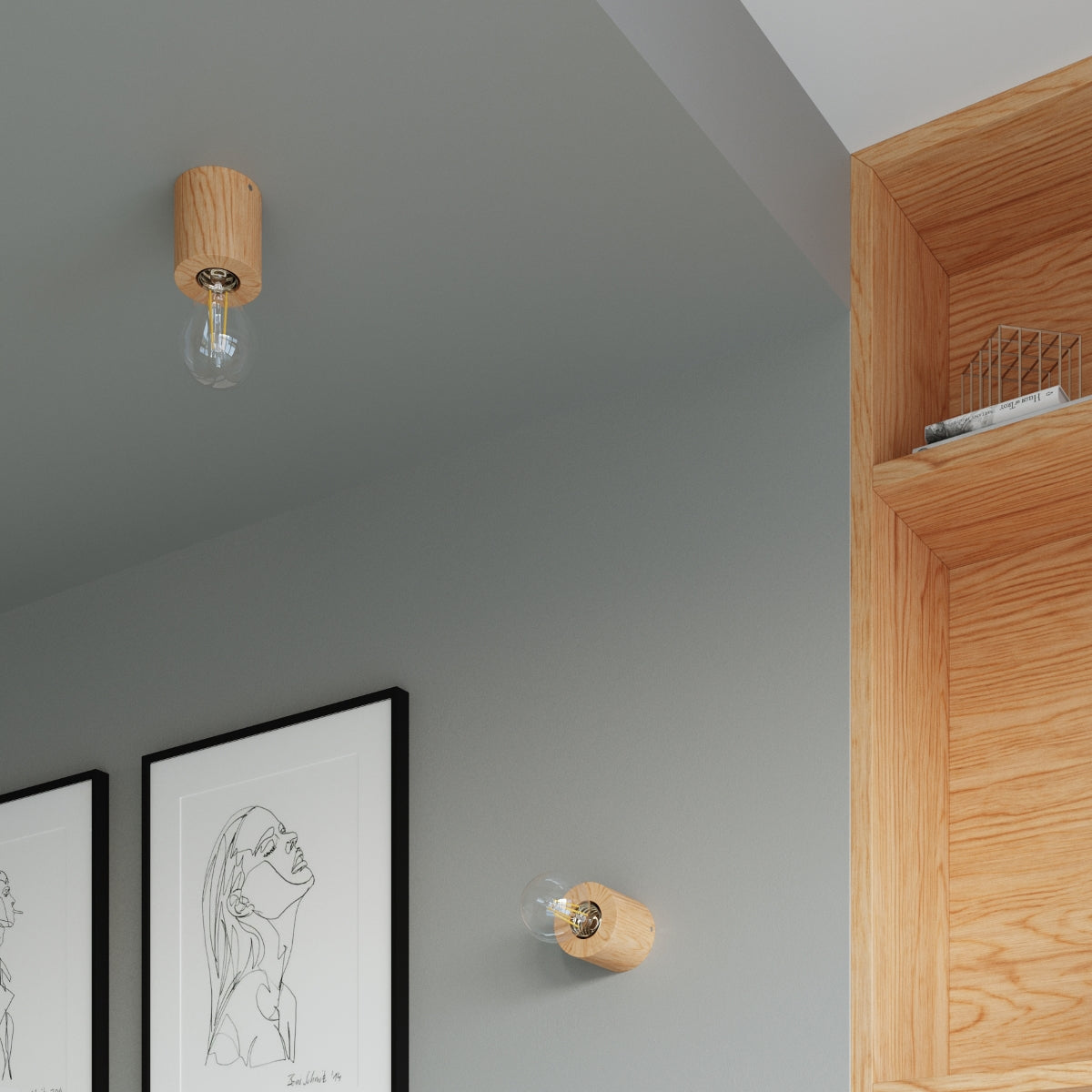 Applique Pure Circulaire en Bois Naturel