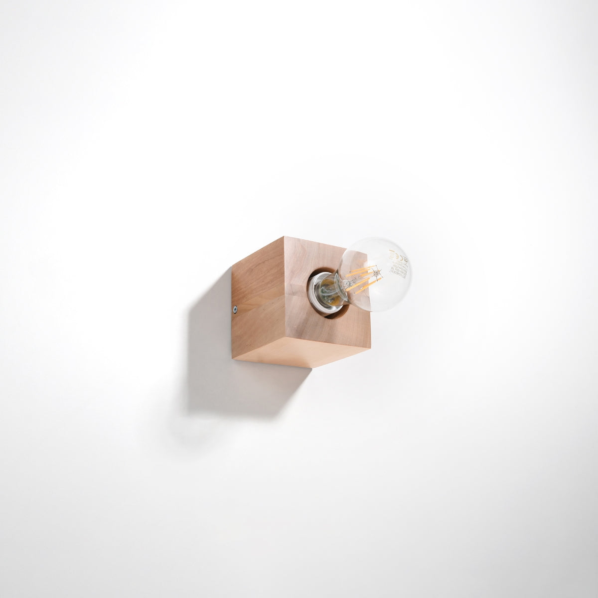 Applique Pure Cube en Bois Naturel