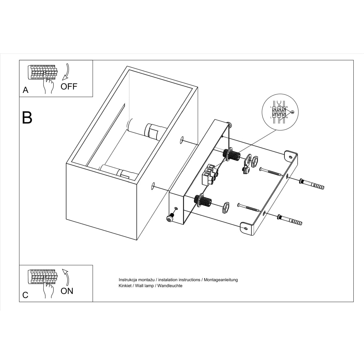 Applique Rectangle Ouvert Grise