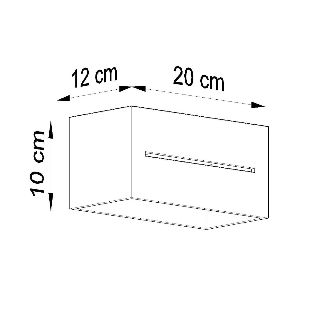 Applique Rectangle Ouvert Noire