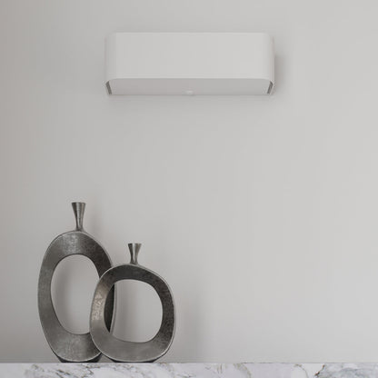 Applique Murale Rectangulaire Blanche en Tissu