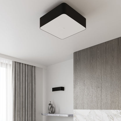 Applique Murale Rectangulaire Noire en Tissu