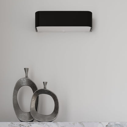Applique Murale Rectangulaire Noire en Tissu