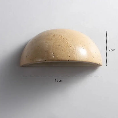 Applique Murale Demi-Cercle en Travertin Naturel