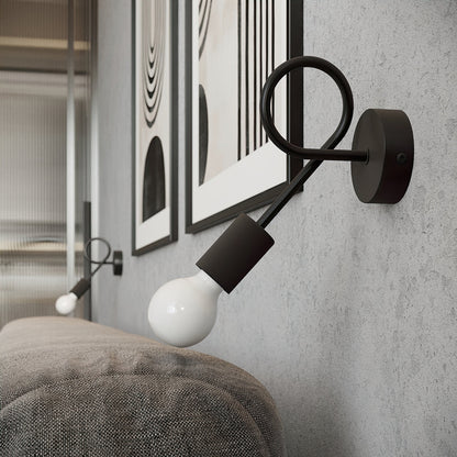 Applique Twist Moderne Noire Boucle Décorative