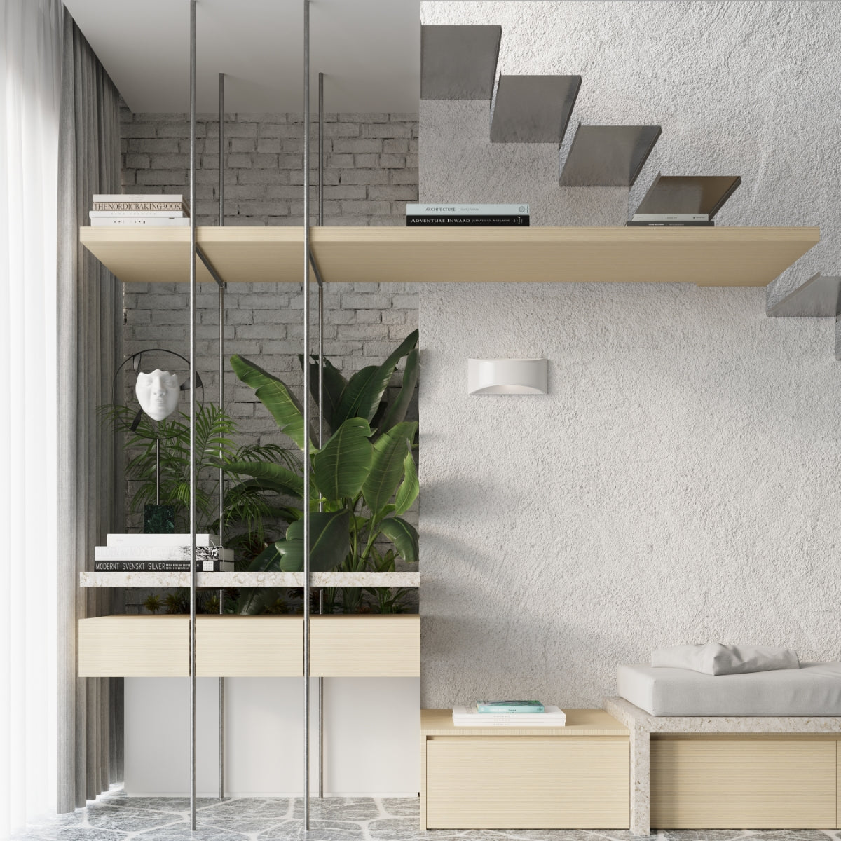 Applique Murale Vixen Céramique Blanc Brillant