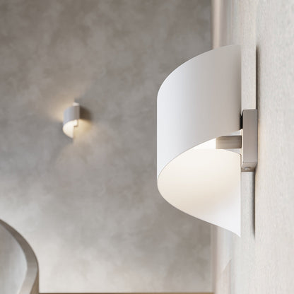 Applique Murale Vortex Spirale Acier Blanc