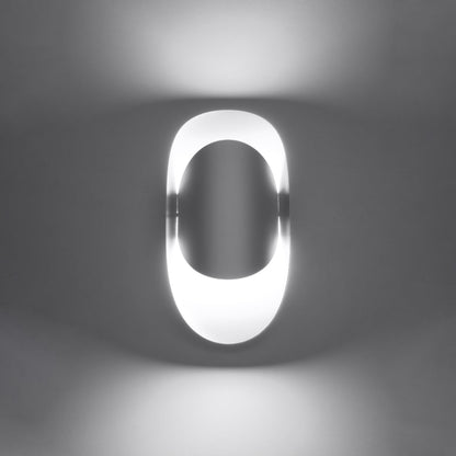 Applique Vortex Murale Ovale Acier Blanc