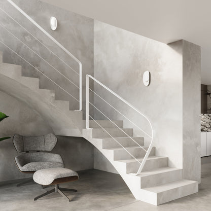 Applique Vortex Murale Ovale Acier Blanc