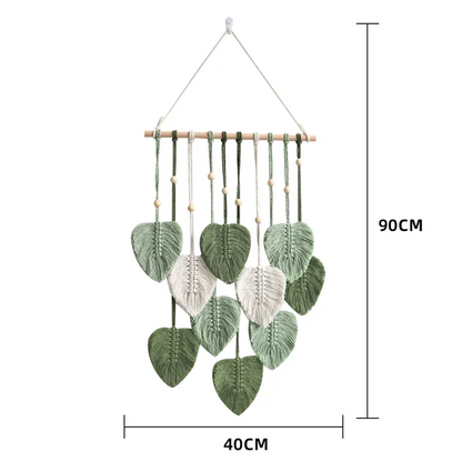 Décoration Murale Feuilles Macramé Bohème