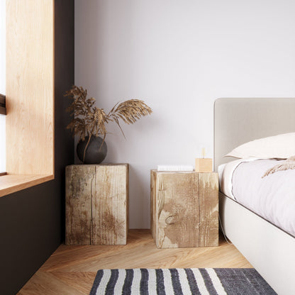 Applique Pure Cube en Bois Naturel